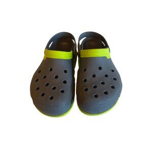 Crocs Classic Unisex Clog Size W8/M6 Gray & Lime Green